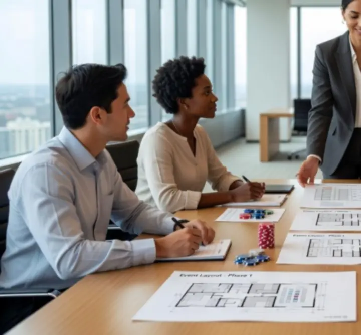 Prezentacja przykładowego scenariusza wydarzenia z elementem rozrywki pokerowej